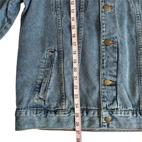 Nickelodeon 90s Rugrats Hey Arnold Ren Stimpy Oversized Denim Jacket Size Large - Picture 5 of 7